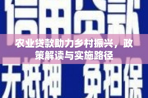 岚皋农业贷款助力乡村振兴，政策解读与实施路径