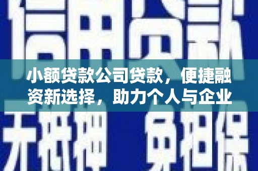 岚皋小额贷款公司贷款，便捷融资新选择，助力个人与企业成长