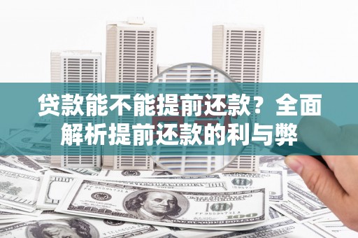 岚皋贷款能不能提前还款？全面解析提前还款的利与弊
