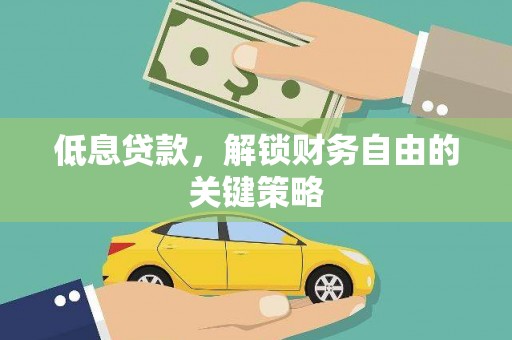 岚皋低息贷款，解锁财务自由的关键策略