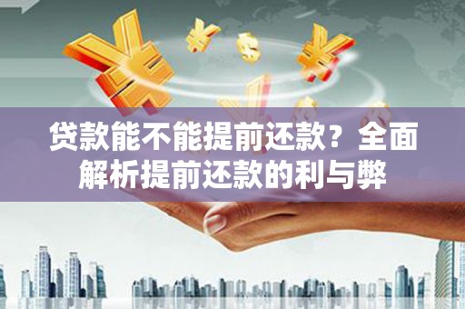 岚皋贷款能不能提前还款？全面解析提前还款的利与弊
